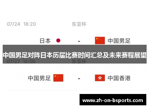 中国男足对阵日本历届比赛时间汇总及未来赛程展望 中国男足对阵日本历届比赛时间汇总及未来赛程展望