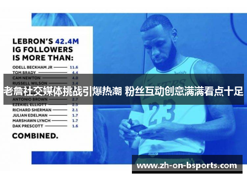 老詹社交媒体挑战引爆热潮 粉丝互动创意满满看点十足